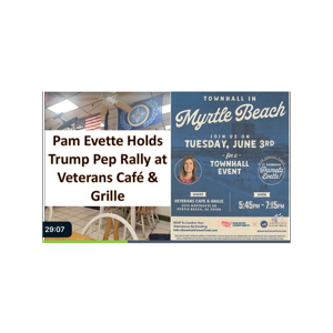 Pam Evette Holds Trump Pep Rally at Veterans Cafe & Grille