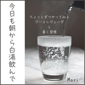 今日も朝から白湯飲んで