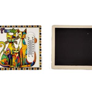 Ceramic Fridge Magnet with Thermometer –