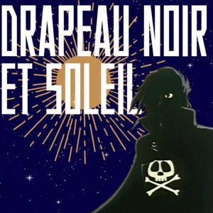 Drapeau noir et soleil