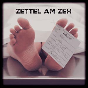 Zettel am Zeh