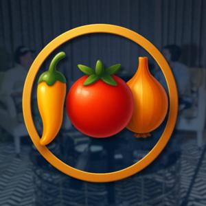 Chile, tomate y cebolla