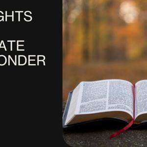 Thoughts to meditate and ponder on.