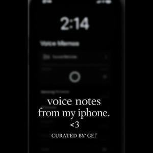 voice notes from my iphone. - curated by: Gei'.