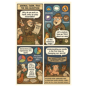 Animal Farm by George Orwell "Speech Act" Detection and Alienation Motif Symbol Operator Corpus Anal