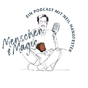 Menschen und Magic mit Handfester MTG
