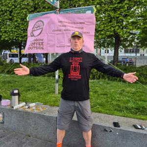 Glasgow coffee outside podcast