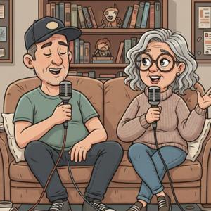 Sinking into the couch with Shae and J