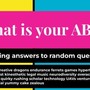 This is the ABC of ME. What is your ABC?