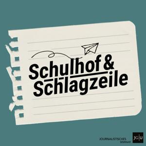 Schulhof und Schlagzeile