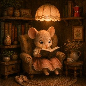 Сказки на русском и итальянском |Мышка с книжкой