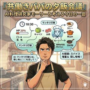 共働きパパの夕飯会議 〜AI料理研究家モーリーと考える今日の一皿〜