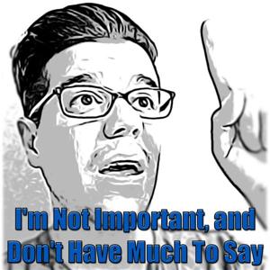 I'm Not Important, and Don't Have Much To Say