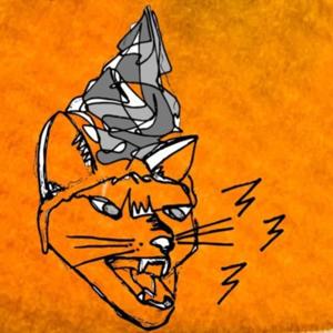 Gato com Chapéu de Alumínio