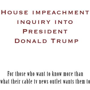 House Impeachment Inquiry Into President Donald Trump