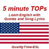 5-minute TOPs - Songs and Quotes to Learn English by Marianne Raynaud